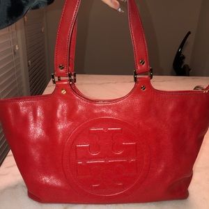 Tory Burch Bombe Tote Bag Red